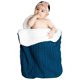 thumbnail image 3 of Mantas envolventes para bebés, niñas y niños, mantas de felpa tejidas para recién nacidos, saco de dormir azul, 3 of 5