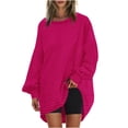 thumbnail image 1 of aidice Womens Shirts Casual Crewneck Long Sleeve Loose Shirts Drop Shoulder Fall Oversize Pullover Tops, 1 of 5