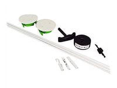 C2G Wiremold 30 In. L. White Channel Grommet Kit CMK60 — Indoor & Outdoor Use, NEC-Compliant