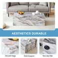thumbnail image 5 of Modern MDF Coffee Table with Marble Pattern - 39.37x23.62x11.81 inches - Stylish and Durable Design W1151119518, 5 of 23
