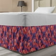 thumbnail image 1 of Floral Bed Skirt, Meadow Blossoms Revival Hydrangea and Mallows Rural Shabby Bouquets Pattern, Elastic Bedskirt Dust Ruffle Wrap Around for Bedding Decor, 4 Sizes, Coral Blue Violet, by Ambesonne, 1 of 2