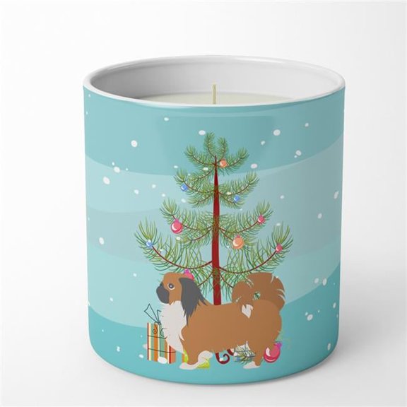 Carolines Treasures BB2956CDL 3.75 x 3.25 in. Unisex Pekingese Merry Christmas Tree 10 oz Decorative Soy Candle