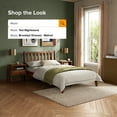 thumbnail image 5 of Mopio Ted Full Bed Frame with Headboard, Full Size Bed Frame, Mid Century Modern Acacia Solid Wood Platform Bed Frame, Wooden Bed Slats, No Box Spring Needed, Single Metal Bar Support, Walnut, 5 of 9