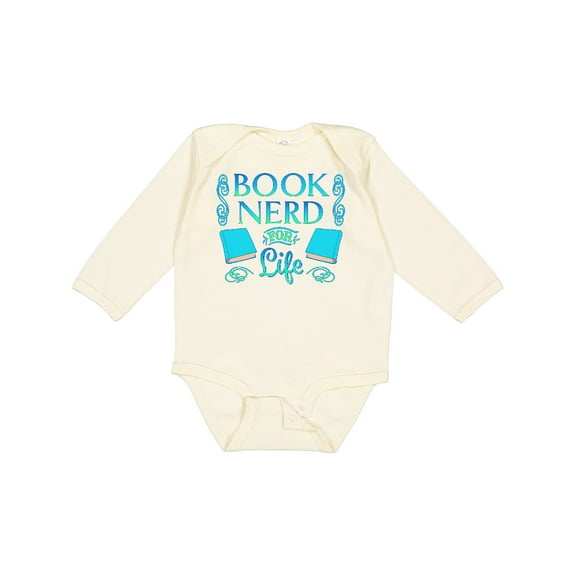 Inktastic Book Nerd for Life Boys or Girls Long Sleeve Baby Bodysuit