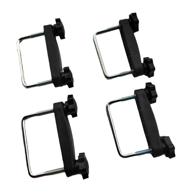 fastboy 4Pcs Generic U Roof Rack Accessories Carrier Inner diameter Luggage Roof Rack cm 8 Clamps Black Silver Inner diameter 6 cm