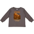 thumbnail image 3 of Inktastic Zion National Park Utah Vintage Landscape Art Boys or Girls Long Sleeve Toddler T-Shirt, 3 of 5