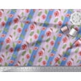 thumbnail image 3 of Soimoi Bleu Poly Georgette Tissu Feuilles & Imprimé Floral 1 Yard 52 Inch Wide, 3 of 5