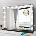 thumbnail image 1 of Depuley 23" Vanity Mirror with Light, Makeup Lighted Mirror with Smart Touch Switch, 15 Dimmable LED Bulbs for Dressing Room, Bedroom, Tabletop, Black, 1 of 9