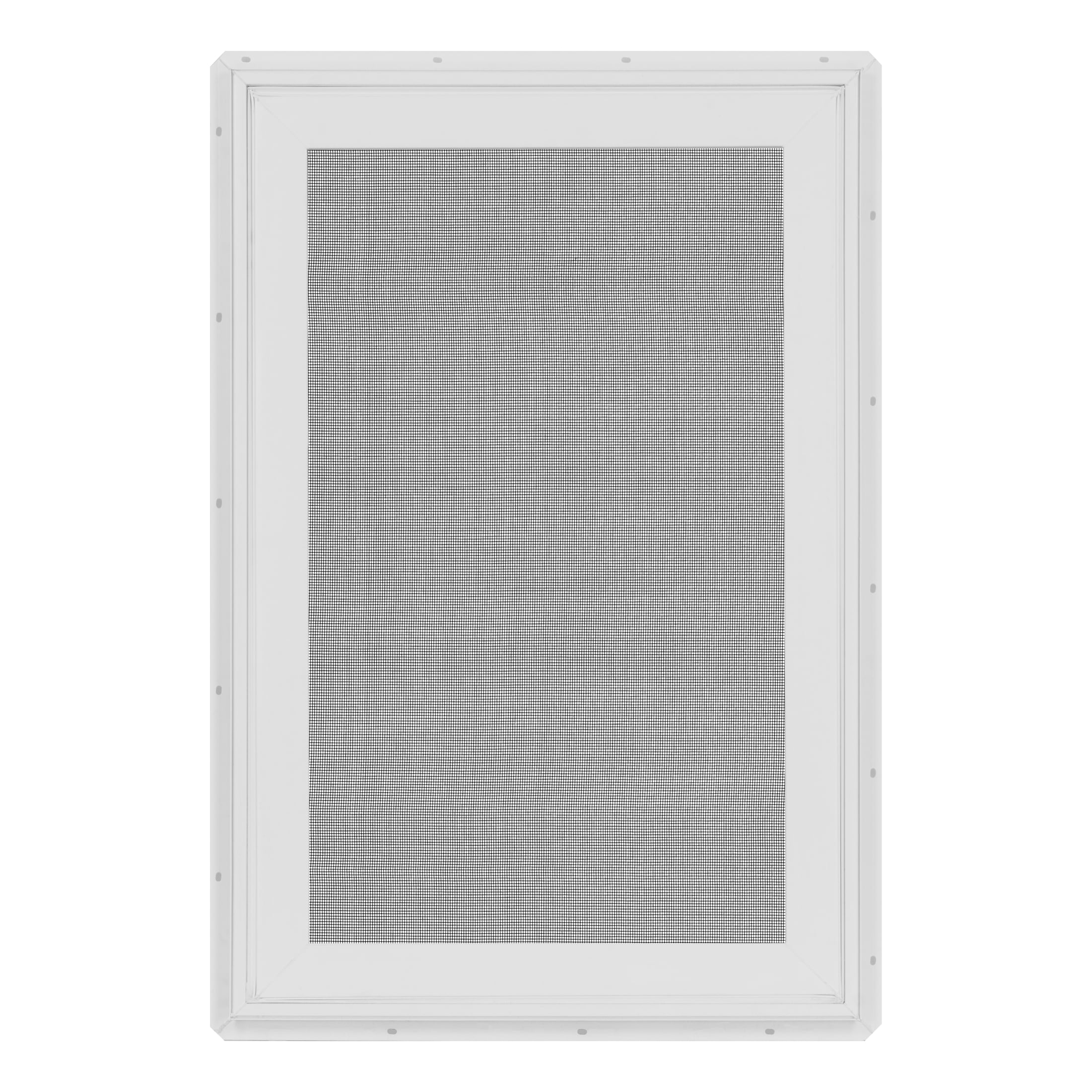24 in. x 36 in. White Vinyl Double-Pane Insulated Left-Hand Casement Window with Screen