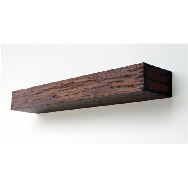 48 in. Distressed Floating Shelves., Brown 2 Piece