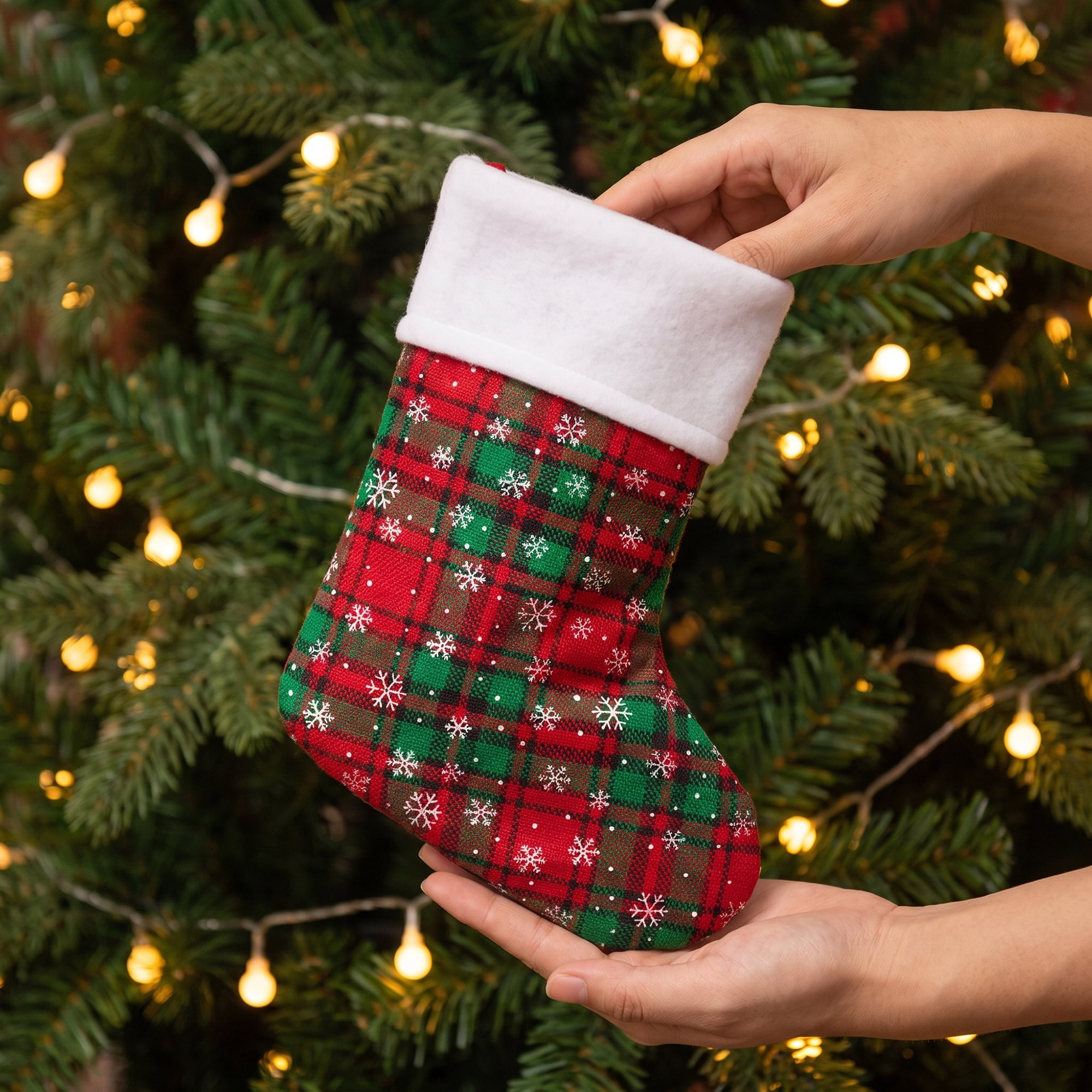 Unique Bargains Monogram Christmas Luxury Initial Knitted Stocking White Red Green 6"H