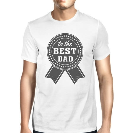 To The Best Dad Men White Cotton T-Shirt Vintage Design Graphic