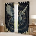 thumbnail image 2 of Erosebridal Kid Cartoon Dragon Black Out Curtains, Western Constellation Curtains Pack of 2 (42x63 Each), 2 of 6