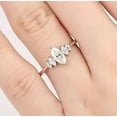 thumbnail image 3 of NYS Jewellrs 14K Yellow Gold Plated 2.00 Ct Marquise Cut Diamond Christmas Wedding Engagement Thanksgiving Halo Ring 925 Sterling Silver For Women's -9, 3 of 3