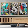 thumbnail image 3 of wall26 Framed Canvas Print Wall Art Set Urban High Contrast Beyonc Portrait Graffiti &amp; Street Art People Illustrations Pop Art Bohemian Colorful for Living Room, Bedroom, Office - 16"x24&quo, 3 of 5