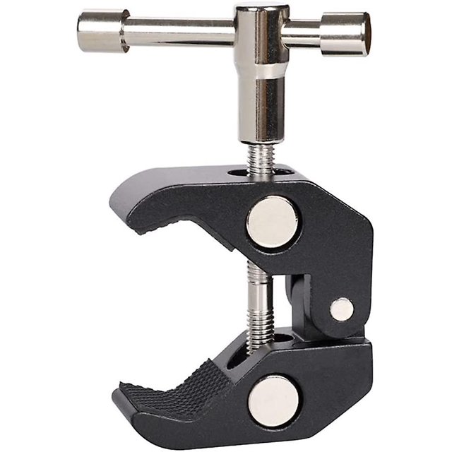 Abrazadera de cámara con rosca de 1/4" y 3/8" para trípode de cámara, linterna, monitor, soporte para bicicleta, soporte para motocicleta, soporte para cámara TUNC Sencillez