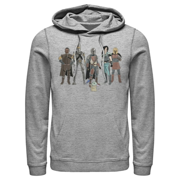 Men's Star Wars: The Mandalorian Farewell on Nevarro  Pull Over Hoodie Athletic Heather X Large