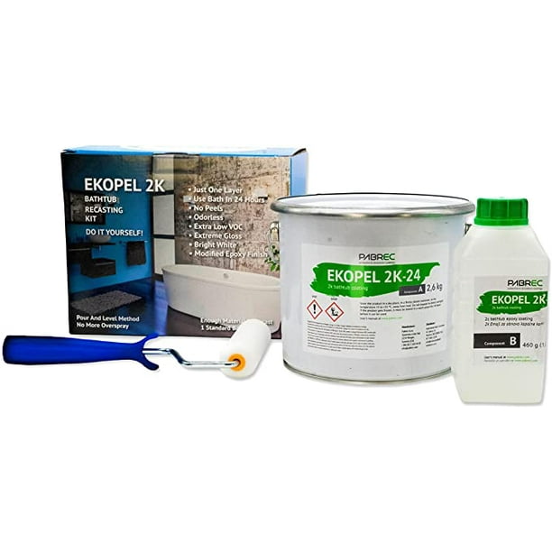 Refinished Bath Solutions Ekopel 2k Bathtub Refinishing Kit Odorless Diy Sink And Tub Reglazing Kit 20x Thicker Than Other Refinishing Kits No Peel Pour On Tub Coating Bright Gloss Refinished Bath Solutions Ekopel 2k Bathtub Refinishing Kit Odorless Diy Sink And Tub Reglazing Kit 20x Thicker Than Other Refinishing Kits No Peel Pour On Tub Coating Bright Gloss