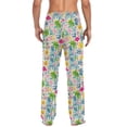 thumbnail image 2 of Men's Sleep Pants Lightweight Pjs Sleepwear Comfortable Lounge Pants Bottom Pants with Pocket Colorful Flamingo Pattern, 2 of 7