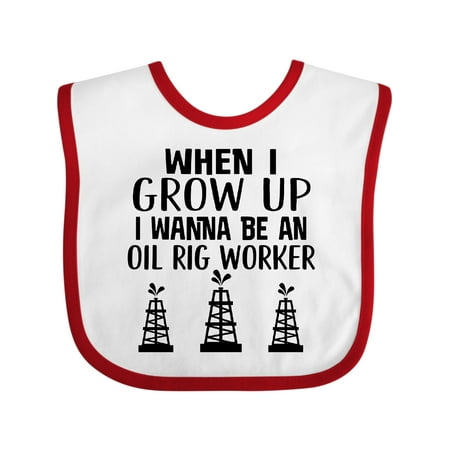 

Inktastic Future Oil Rig Worker Gift Baby Boy or Baby Girl Bib