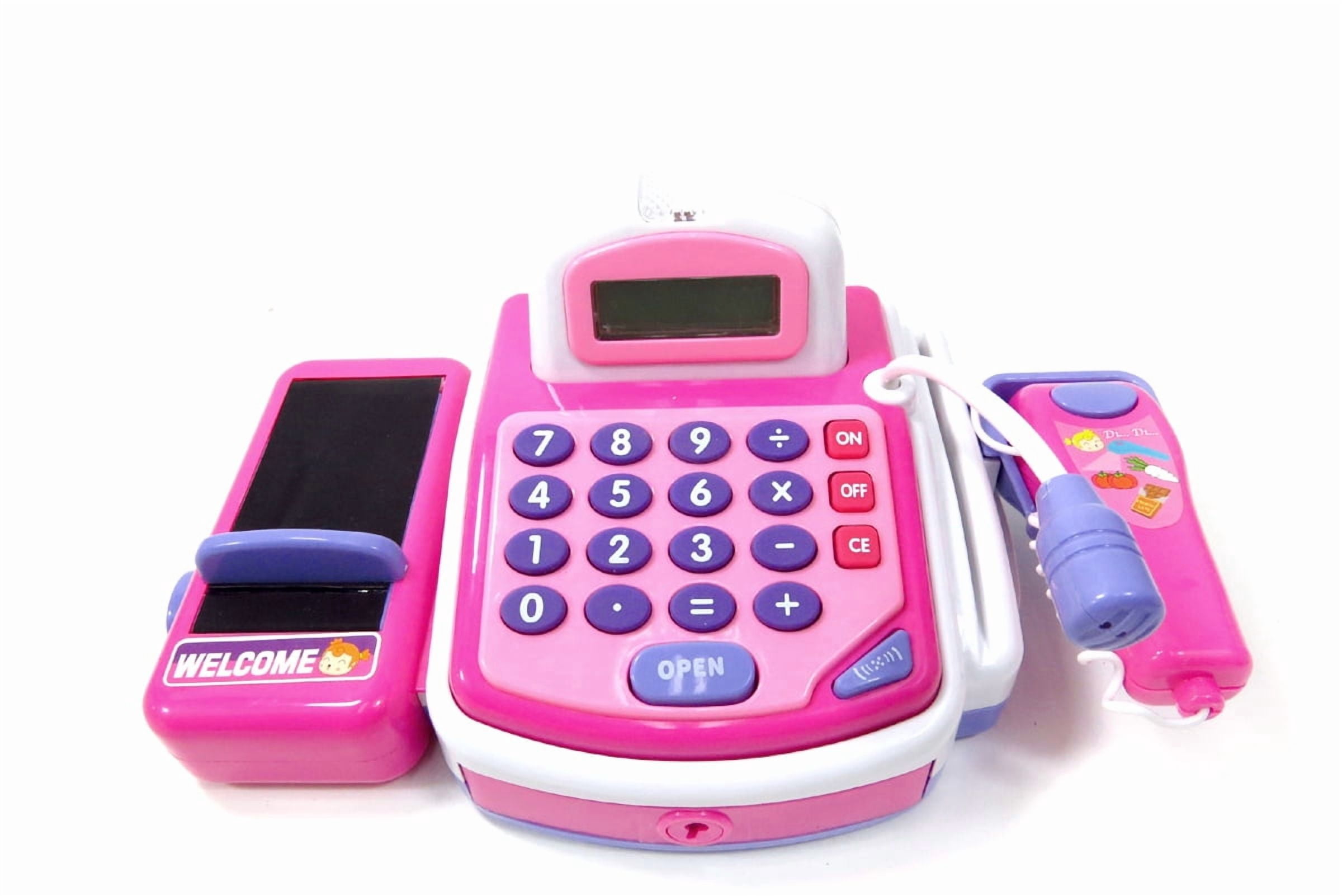 GoGrow! Grocery Pretend Play Electronic Cash Register Toy - Pink