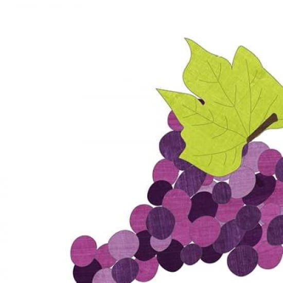 Watercolor Grapes Canvas Art - Alli Rogosich(24X24)