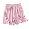 thumbnail image 7 of biudgviw Sleep Shorts for Women Ribbed Ultra-Soft Pajama Shorts Elastic Waisted Comfy Sleepwear Solid Color Bermuda Loungewear, 7 of 7