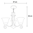 thumbnail image 4 of Candil De Techo, Luz Ideal, C29 Herrería, Chocolate 3 Brazos, 4 of 4