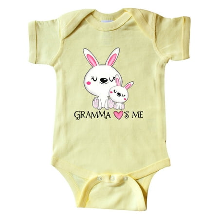 

Inktastic Gramma Loves Me- bunny family Gift Baby Boy or Baby Girl Bodysuit