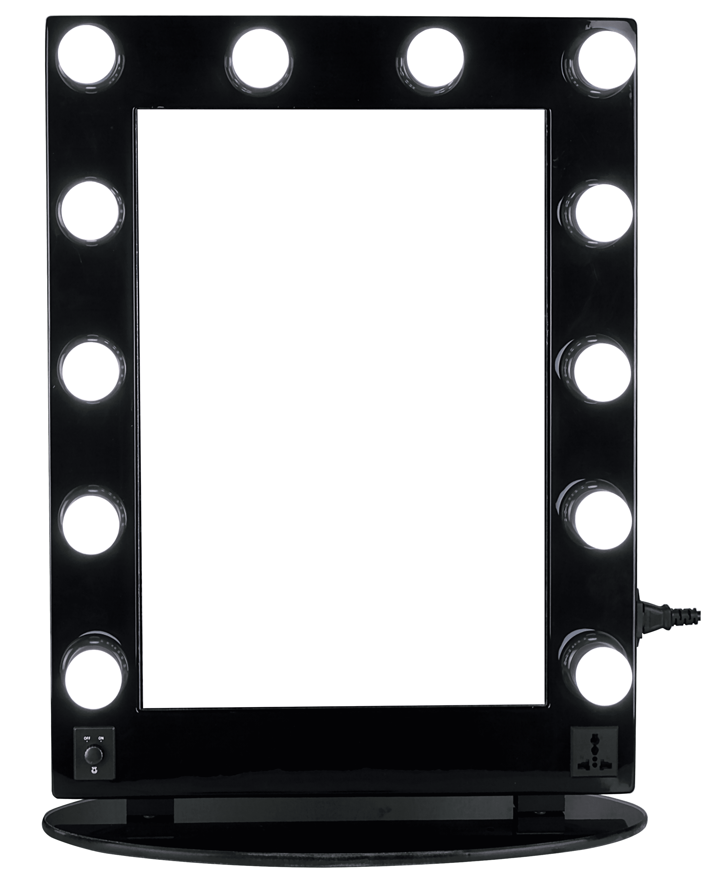 Hiker Hollywood Vanity Mirror With 12 Adjule Led Lights And An Hiker Hollywood Vanity Mirror With 12 Adjule Led Lights And An Oval Glass Base Black Com