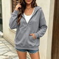 thumbnail image 7 of cocolona Pullover Hoodies for Women Deep V Neck Long Sleeve Trendy Sweatshirts Casual Solid Color Tops, 7 of 7
