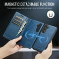 thumbnail image 3 of Case For Samsung Galaxy S25+ 5G / S24+ 5G 6.7" RFID Blocking Protective Purse Case With Magsafe 3-card Slots Kickstand 2 In 1 Detachabl Flip Shockproof Protective Cover,Blue,For Galaxy S24+/S25+(5G), 3 of 7