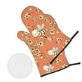 thumbnail image 2 of ZICANCN Oven Mitts and Pot Holders Sets, Fantasy Cute Honeybees Baking Sets Kitchen Heat Resistant 4 Pieces, 2 of 8