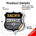 thumbnail image 2 of Zach's Garage I Can Fix Everything But Stupid (2 Pack) 4 inch X 4 inch Shield Shaped Heavy Duty 3.2 mil Vinyl Decals To last, Gift for Dads and Uncles Classic Americana Crafted in the, 2 of 6