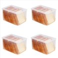 thumbnail image 1 of 4X Recipientes Herméticos para Almacenamiento de Pan, Caja de Plástico Reutilizable para Pan, Dispensador de Pan Transparente, Contenedor de Pan Más Fresco, 1 of 6