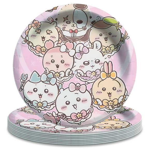 Chiikawa Paper Plates Birthday Decorations Party Supplies Tableware Disposable Dinnerware