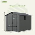 thumbnail image 3 of Patiowell 6'x10' Resin Storage Shed, Lockable Door & Window, Durable All-Weather Outdoor Shed for Garden & Tool Storage, Dark Gray, 3 of 9