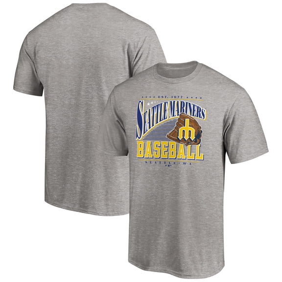 Men's Heather Gray Seattle Mariners Cooperstown Collection Winning Time T-Shirt