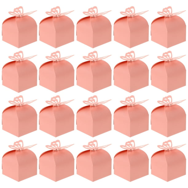 GOOHOCHY 50 unids papel artesanía boda caja de caramelo pequeñas cajas de regalo mariposas papeles de papel