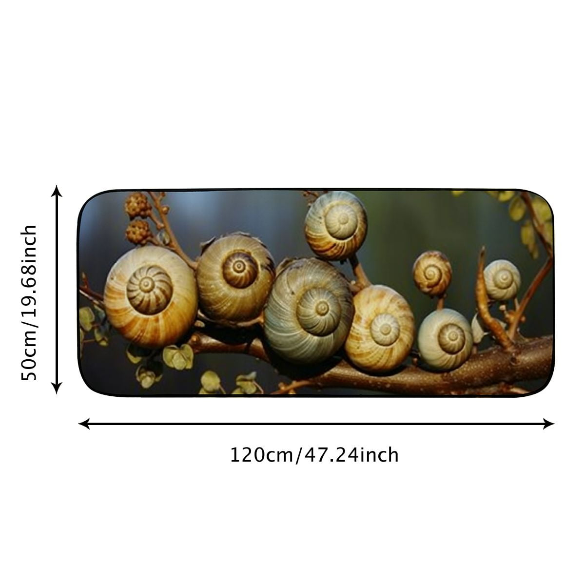 PHYHOO Doormat Floor /Mat - Snails Shell Snail Close Snail Shell Mollusk Decorative Door Mat, Door Mat with Non-Slip Rubber Backing, Easy Cleaning, Traps Dirt, for Entry, Patio, Garage 19.68*47.24 in