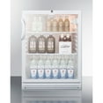 thumbnail image 2 of Commercially listed freestanding glass door all-refrigerator with white cabinet and lock, 2 of 3