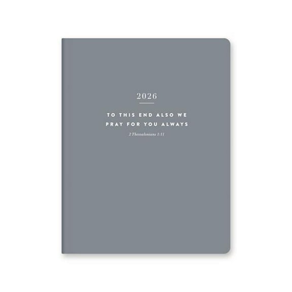 Three Sixteen Publishing 576434 Praying Always - Ocean Grey Edition - 2026 17 - Month Bible Memory Planner Calendar