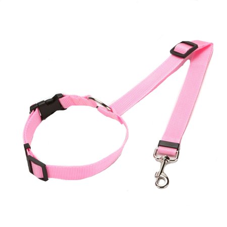 Travel Adjustable Leash Headrest Safety Restraint Harnesses Pet Car Seat Belt Dog Harnes Strap Dog Seatbelts Pet Seat Belt Clip PINK