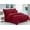 Red, variant on 8 Piece Bed In A Bag Comforter Stripe Design Comforter King/Cal King Burgundy