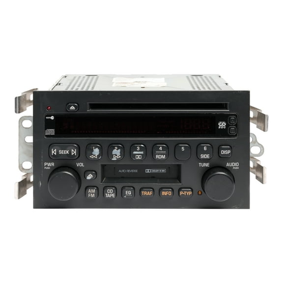 Restored 2002 Buick LeSabre AM FM Radio Receiver Cassette CD Player 9366424 Opt Code UP0 (Refurbished)