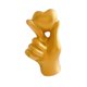 thumbnail image 5 of Estatua de resina perfecl con forma de corazón y gesto de mano oro, 5 of 8