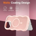 thumbnail image 3 of Funda magnética para iPhone 12 Pro Max, compatible con MagSafe, diseño de marco ondulado transparente, funda de borde suave, bonita funda protectora mate transparente a prueba de golpes, 3 of 6