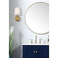 thumbnail image 6 of Living District Colson 1-Light Metal & Fabric Bath Sconce in Black/White, 6 of 7
