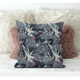 thumbnail image 3 of 16â€ Purple Indigo Tropical Zippered Suede Throw Pillow, 3 of 3
