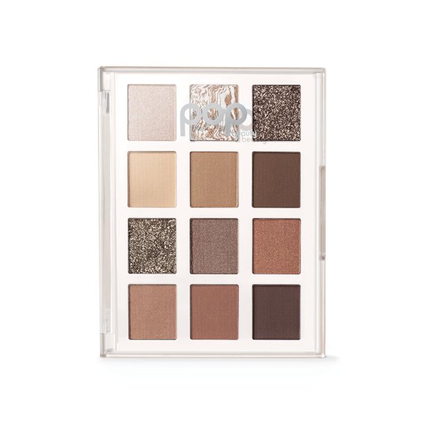 PALETA DE ESPECTÁCULO DE LUCES de belleza POP | BASIC - Paleta de sombras de ojos 12 tonos Colores complementarios Multitexturizados Ricamente pigmentados | Brillo satinado metálico mate